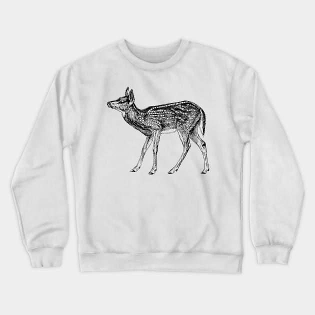 Fawn Crewneck Sweatshirt by linesdesigns